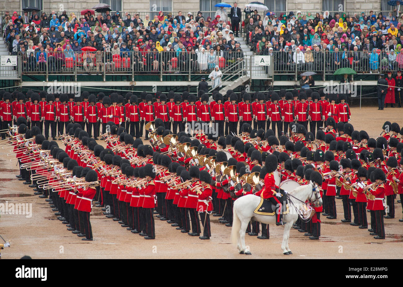 Massed Bands of the Guards Regiments playing at The Colonel’s Review