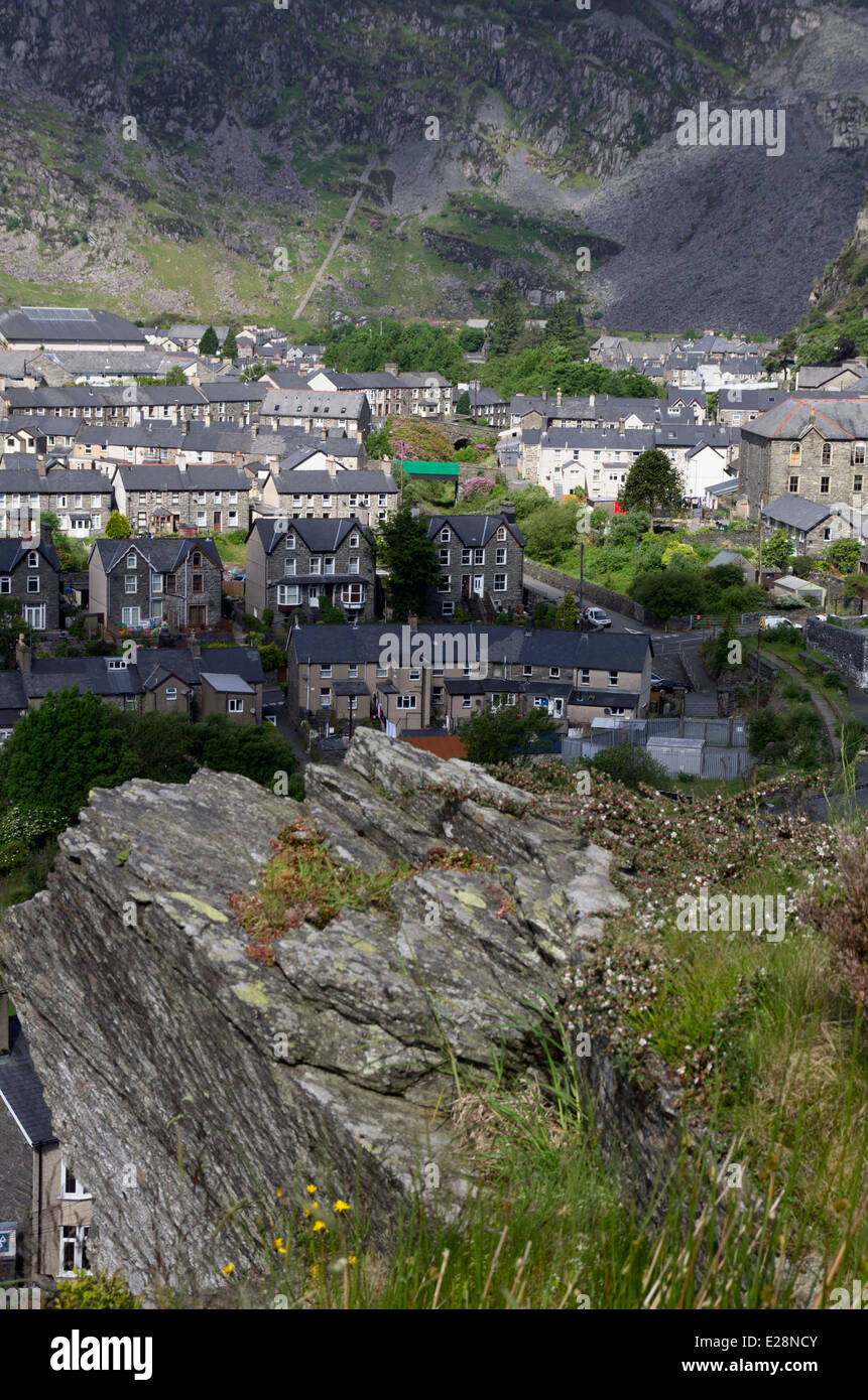 The town of Blaenau Ffestiniog, Gwynedd Stock Photo