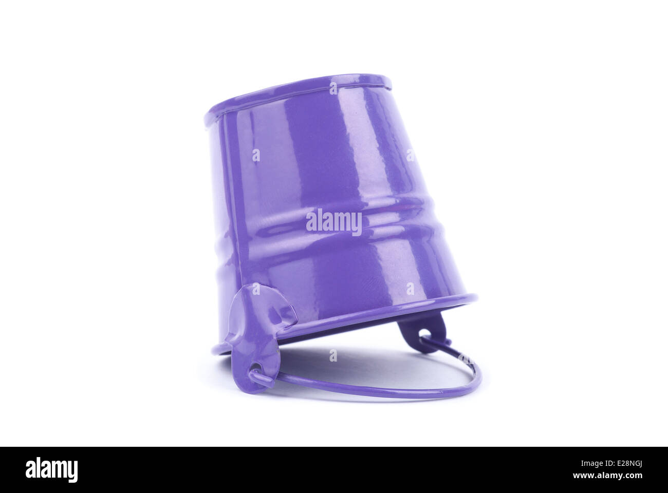 Metal bucket isolated on a white background. Stock Photo