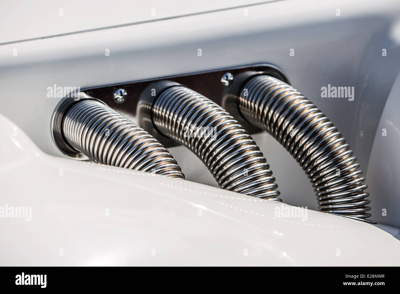 Automobile exhaust system componencorrugated pipe Stock Photo Alamy