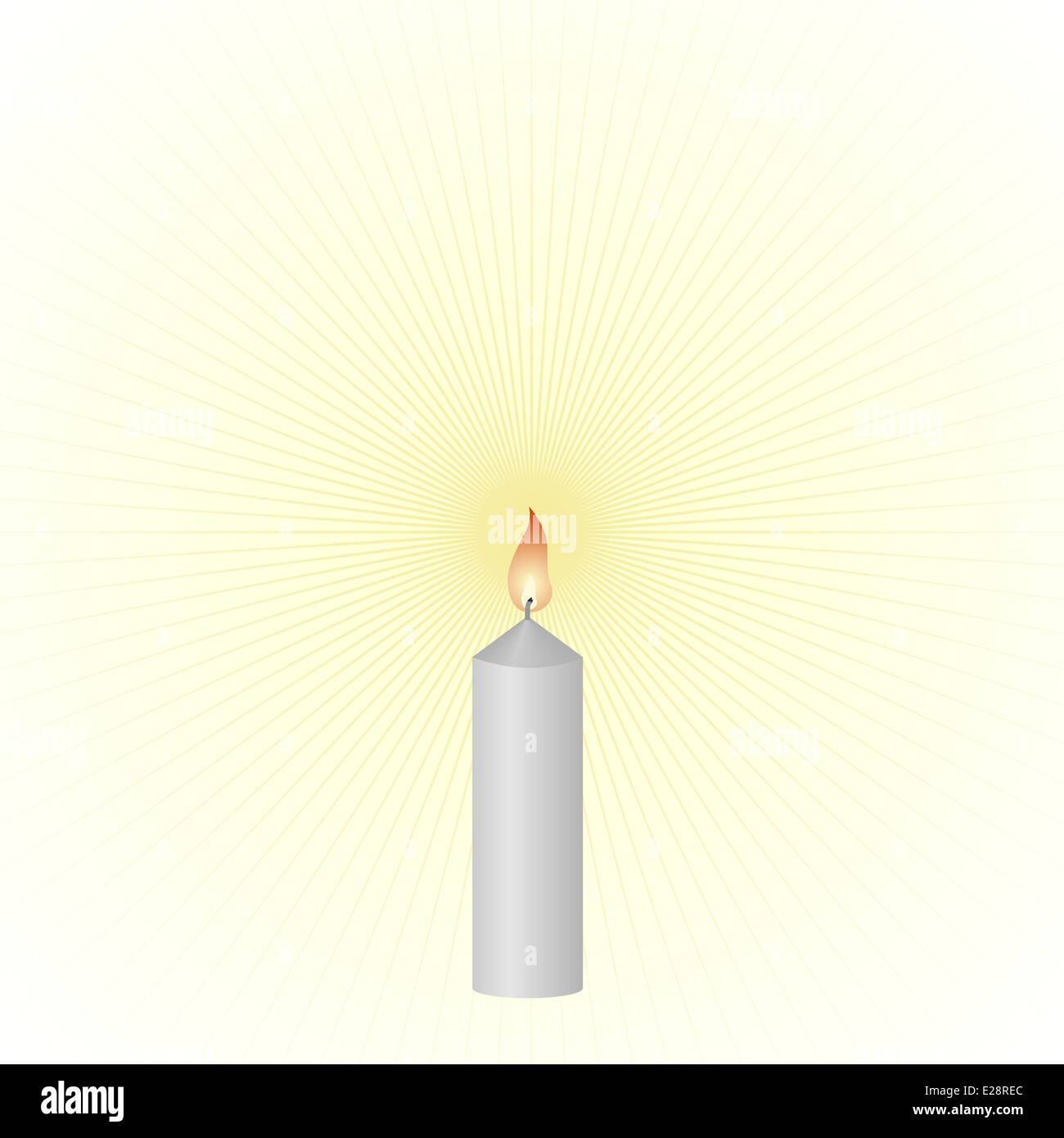 Burning candle wax. Illustration on white background Stock Photo Alamy