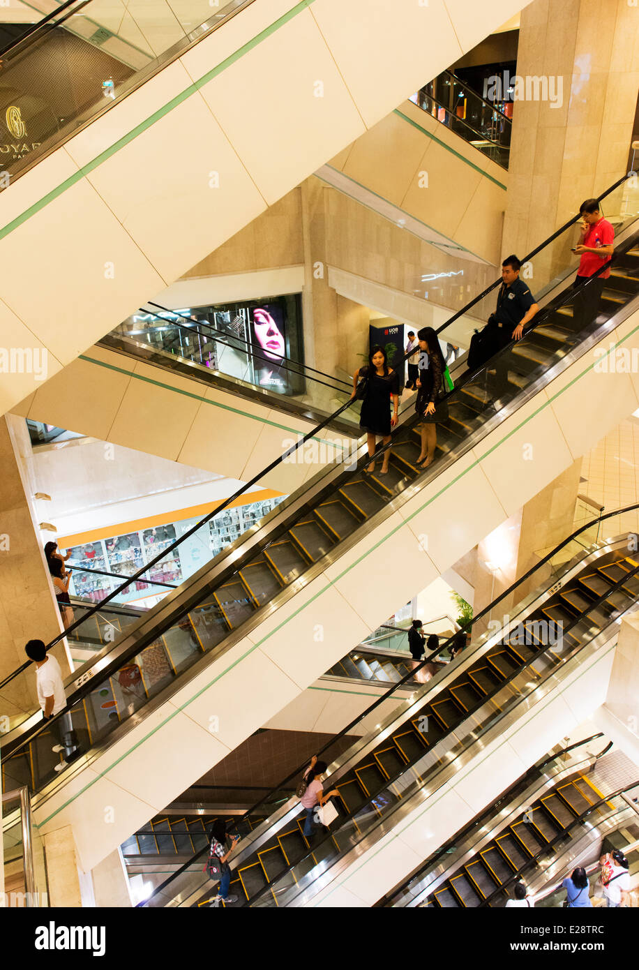 Shopping mall interior floor escalator hi-res stock photography and images  - Alamy