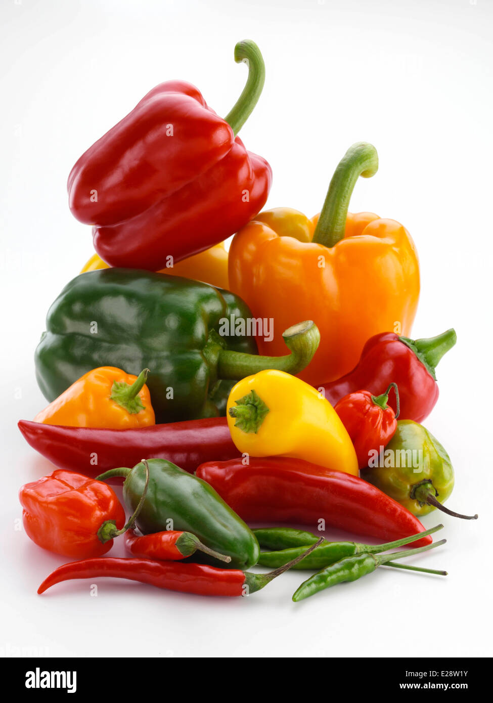 Sweet and hot peppers Stock Photo Alamy
