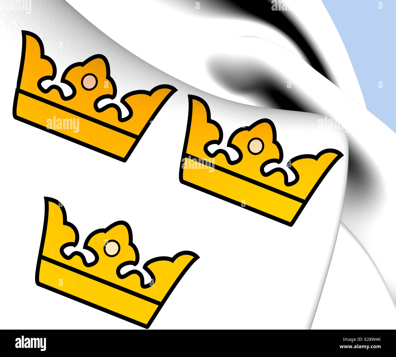 Three Crowns. National Emblem of Sweden Stock Photo Alamy