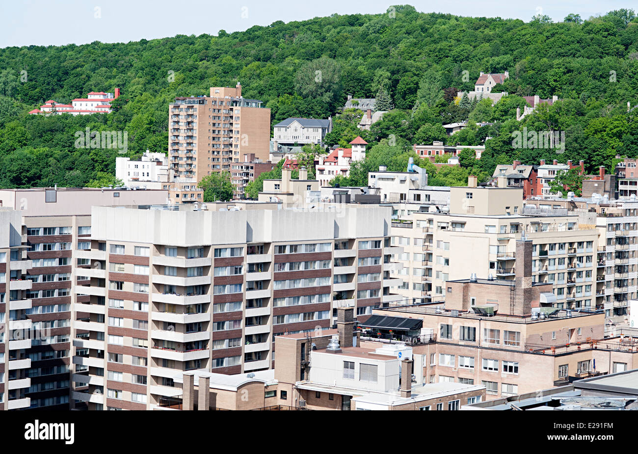 View of Westmount, suburb of Montreal and gem in greater metropolis setting. Stock Photo