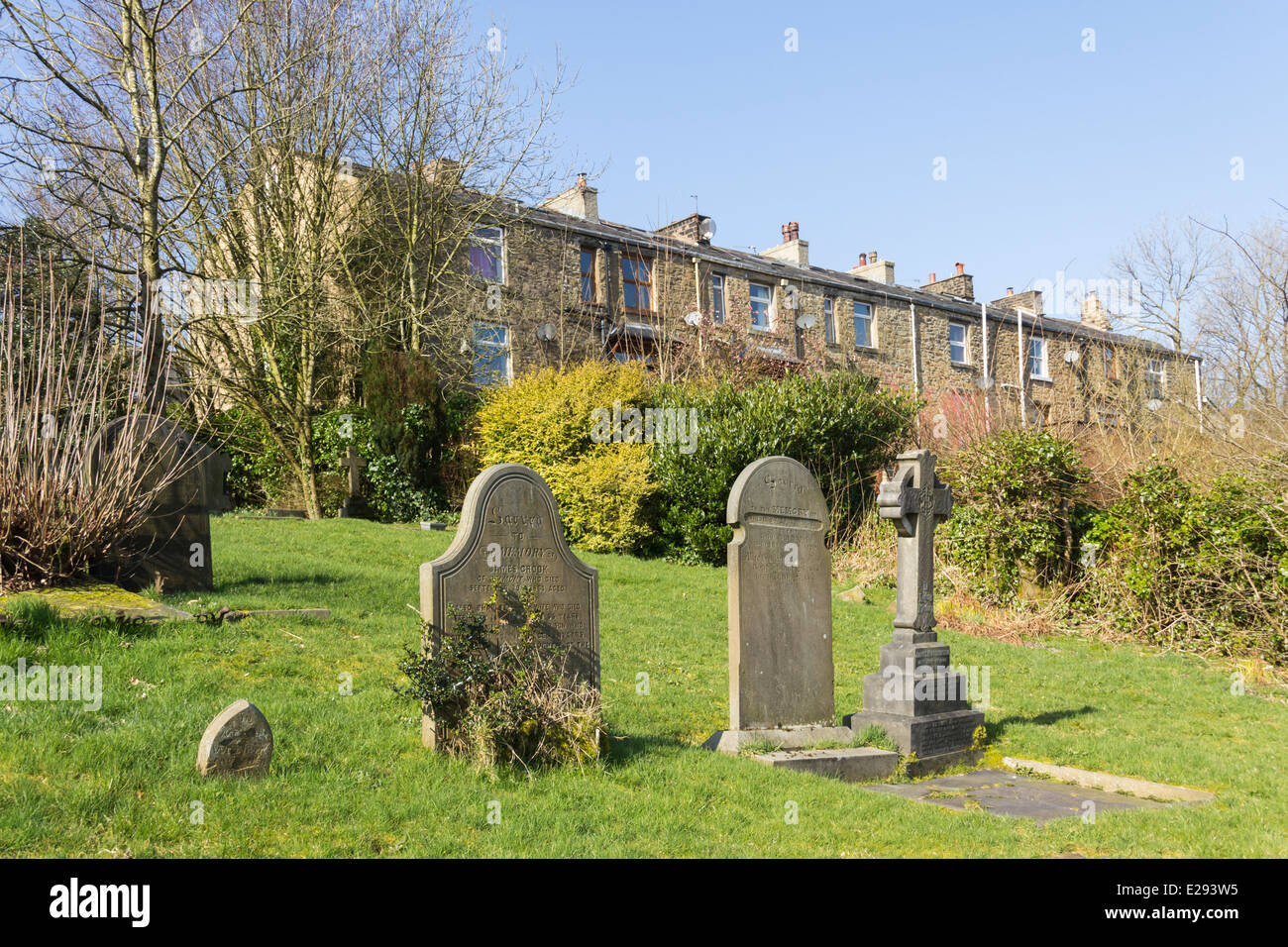 The nonconformist graveyard in the village of Belmont, Lancashire. The
