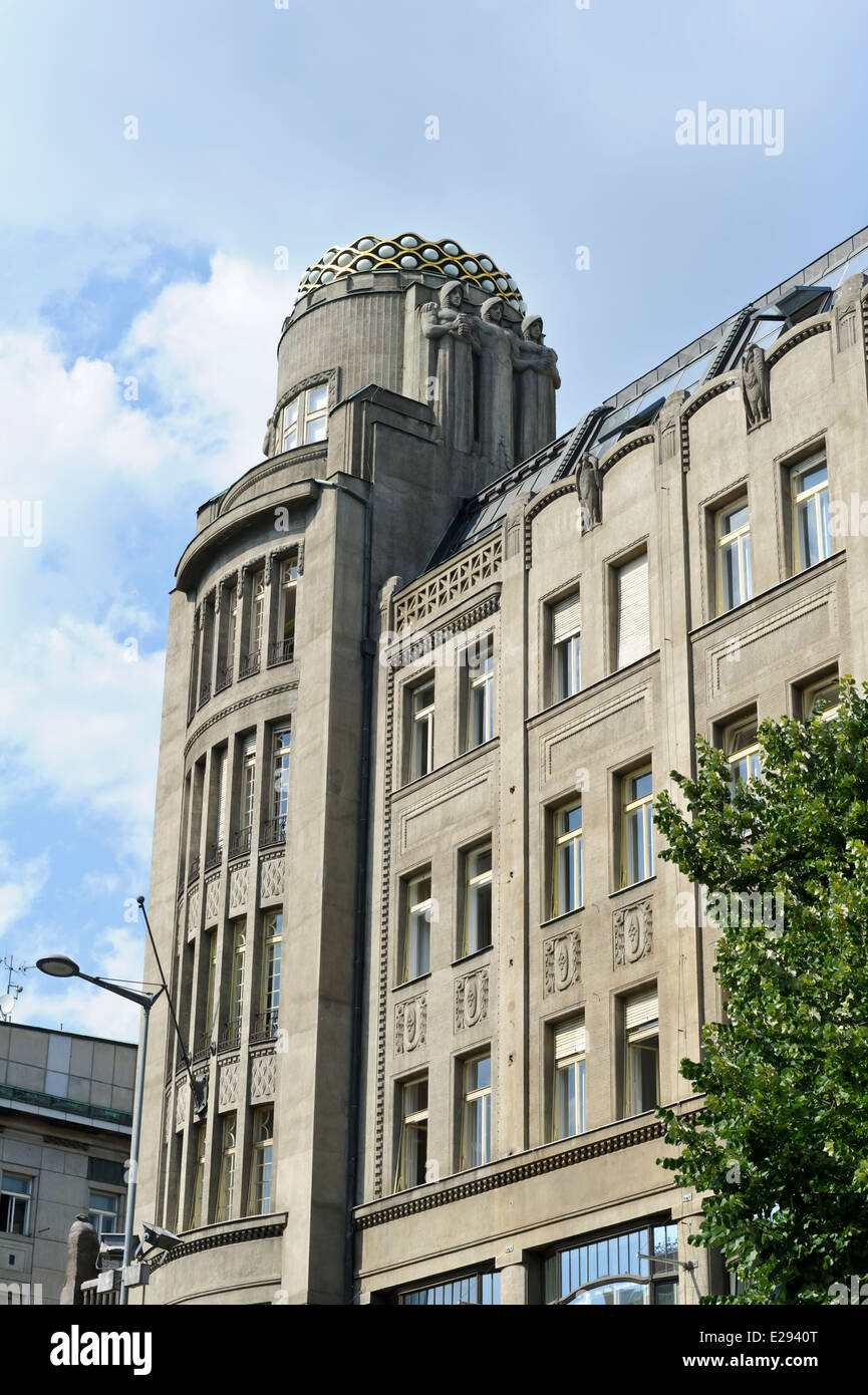 Koruna Palace building near Wenceslas Square, Prague, Czech Republic