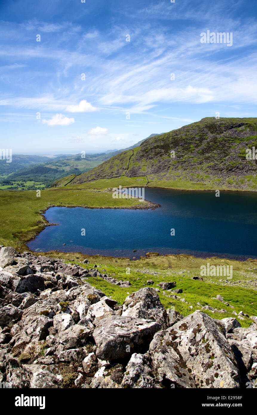 Manod Lake at Blaenau Ffestiniog, Gwynedd Stock Photo Alamy