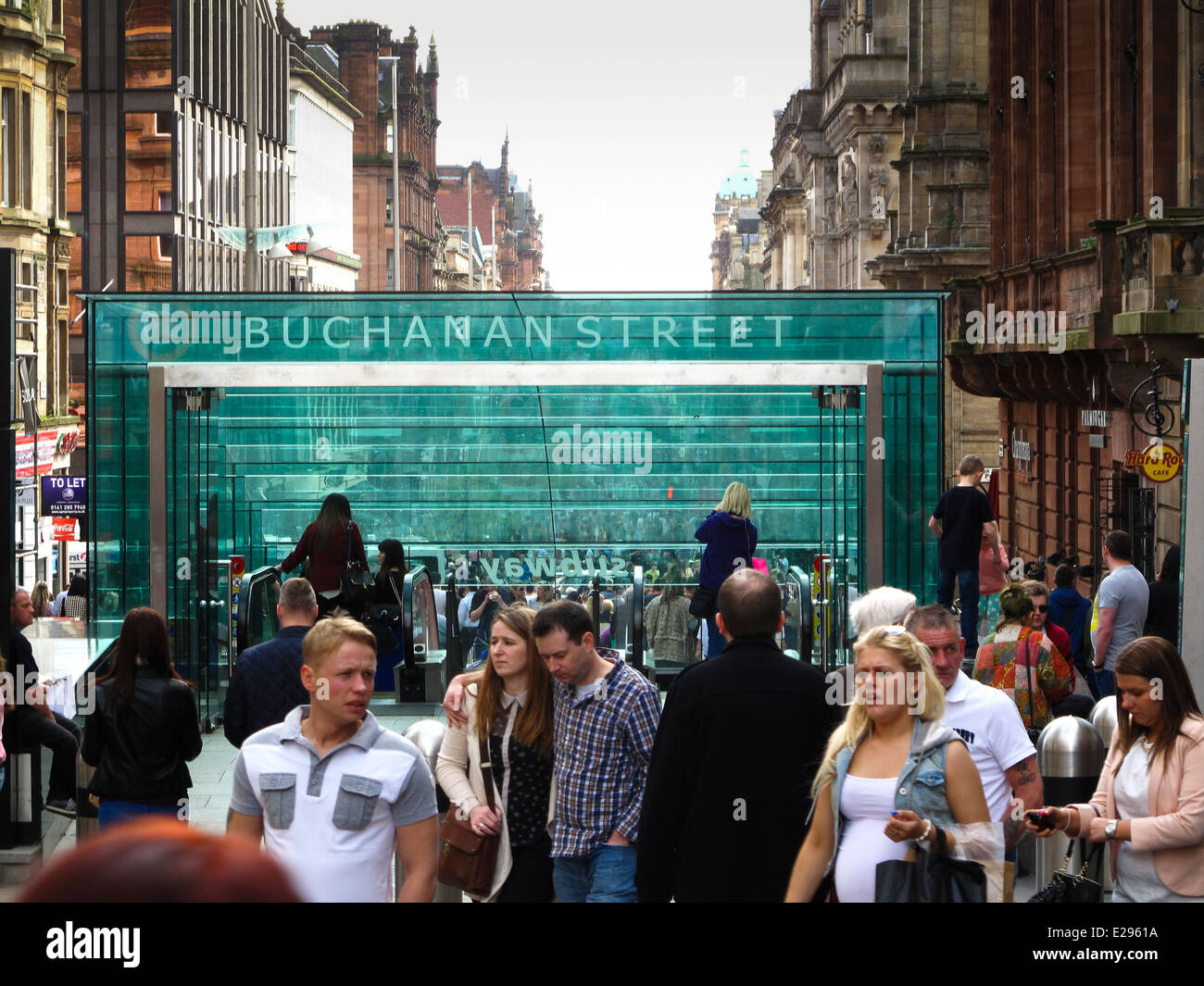 Buchanan Street Glasgow and Underground station Stock Photo Alamy