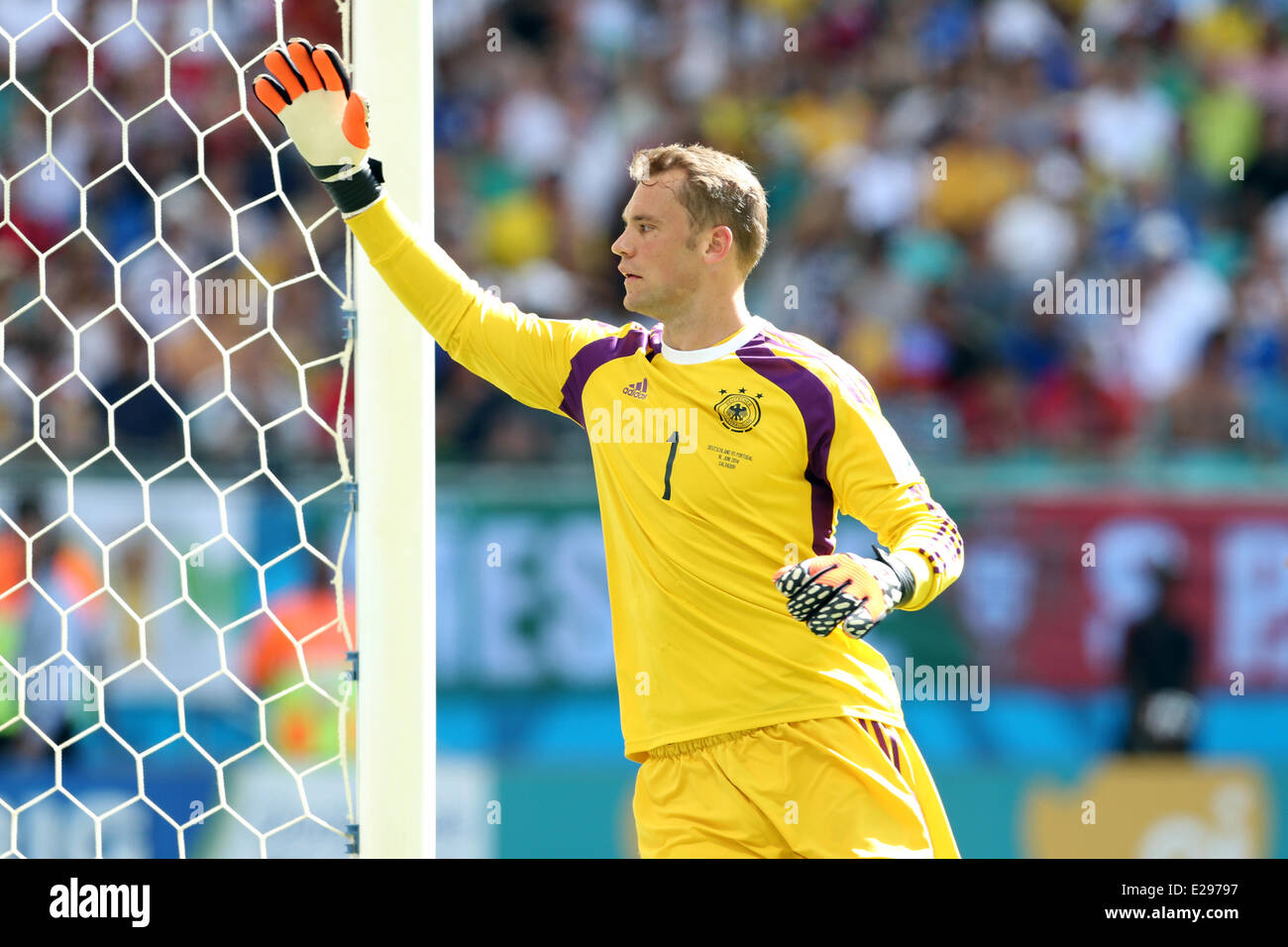Savador, Brazil. 16th June, 2014. World Cup finals 2014. Germany versus Portugal. Manuel Neuer Credit:  Action Plus Sports/Alamy Live News Stock Photo