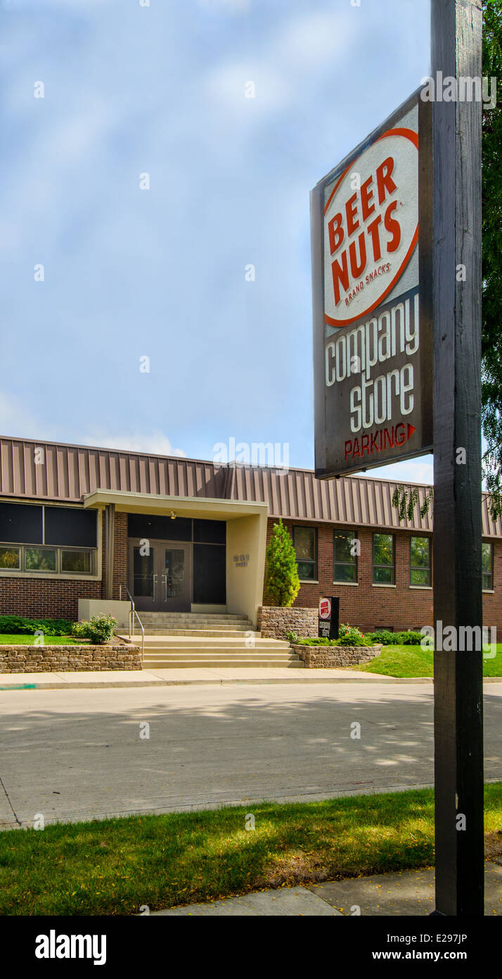 The Beer Nuts Company Store in Bloomington, Illinois Stock Photo