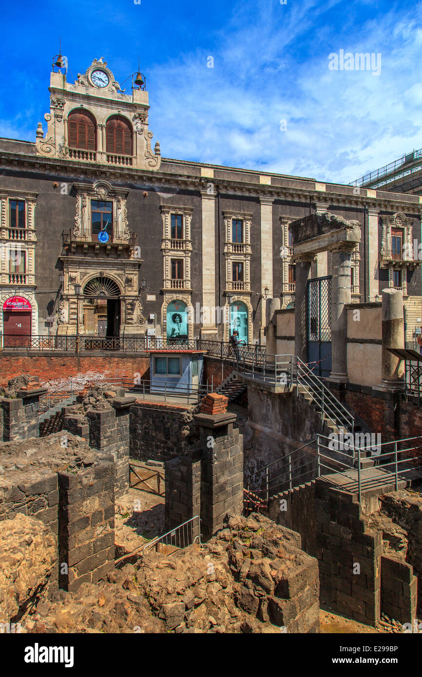 Catania, romans amphitheater Stock Photo