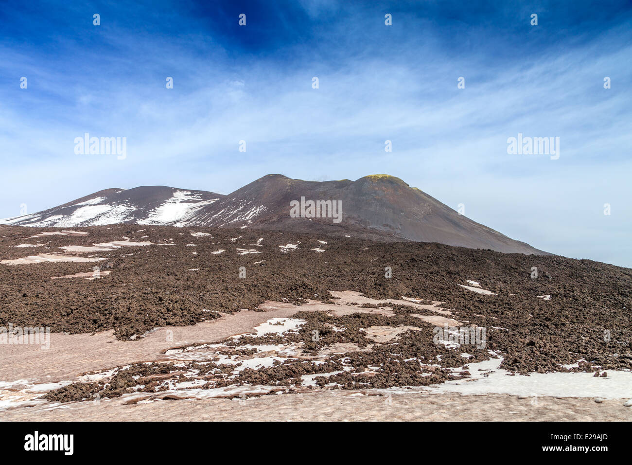 View of mount Etna summit Stock Photo