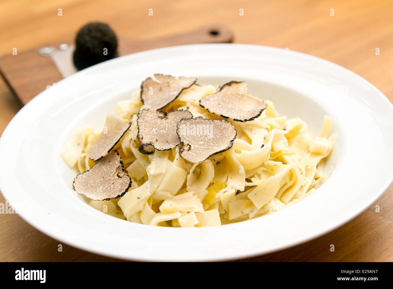 truffle with pasta Stock Photo