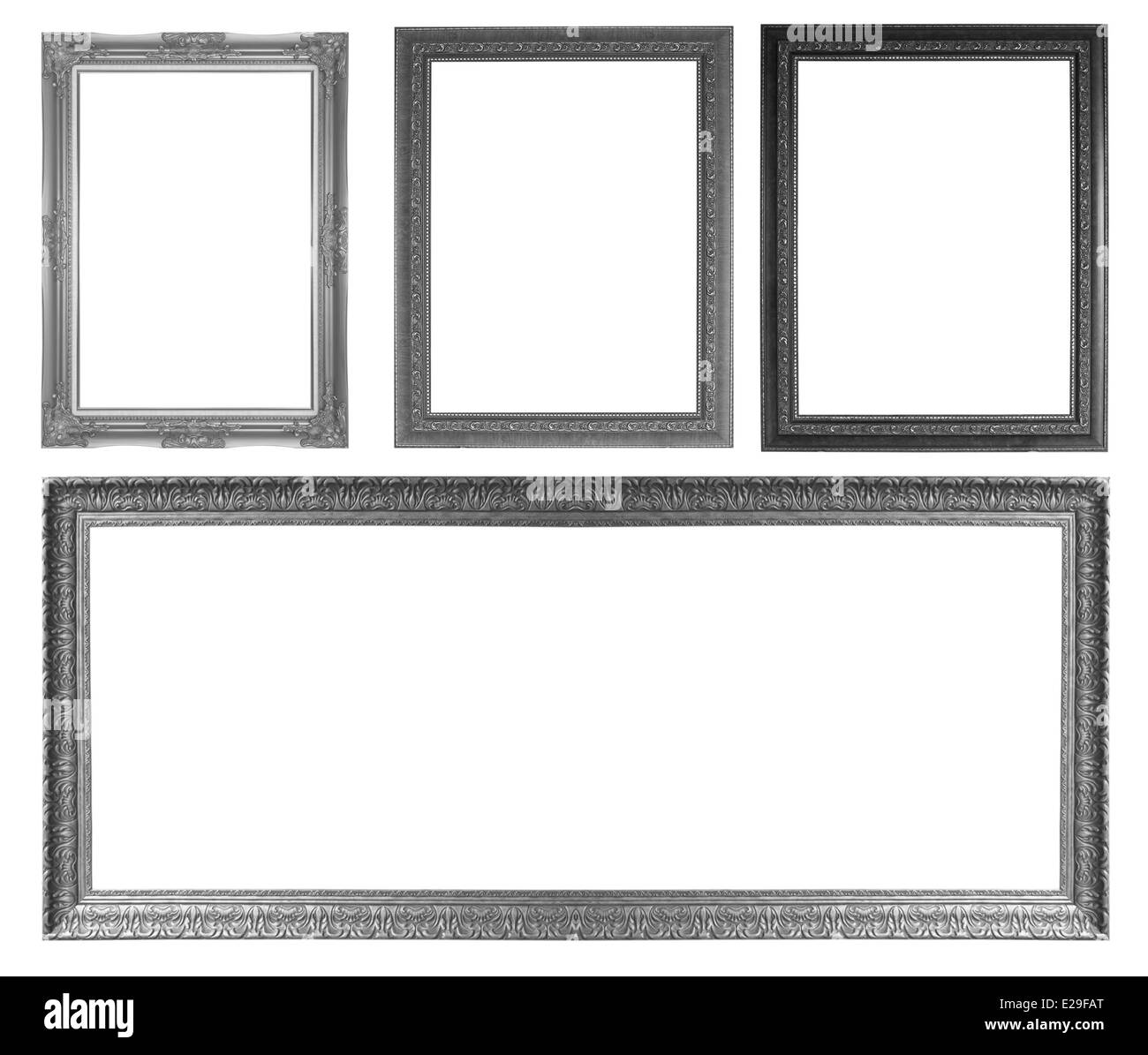 Set of black Vintage Frame isolated on Black Background Stock Photo - Alamy
