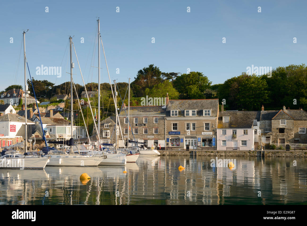 Boats moored at Padstow Harbour, Cornwall Stock Photo Alamy