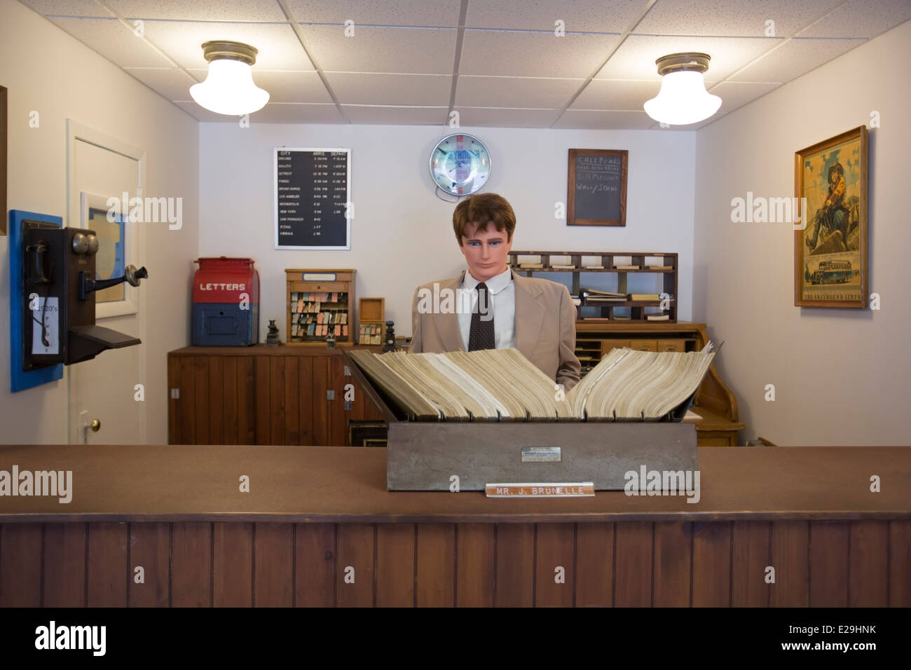 Hibbing, Minnesota Reconstruction of a Greyhound ticket office at the