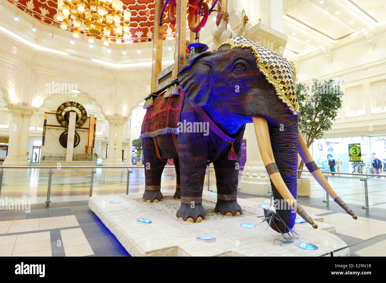 United Arab Emirates, Dubai emirate, Jebel Ali, indian elephant in the