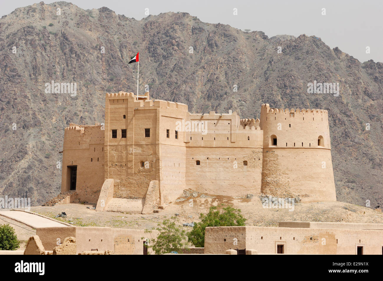 United Arab Emirates, Fujairah emirate, Fujairah, old fort of the city of Fujairah Stock Photo