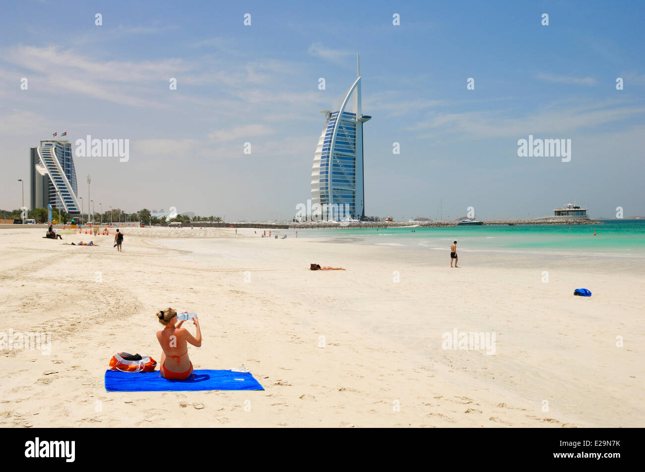 Dubai beach woman hires stock photography and images Alamy