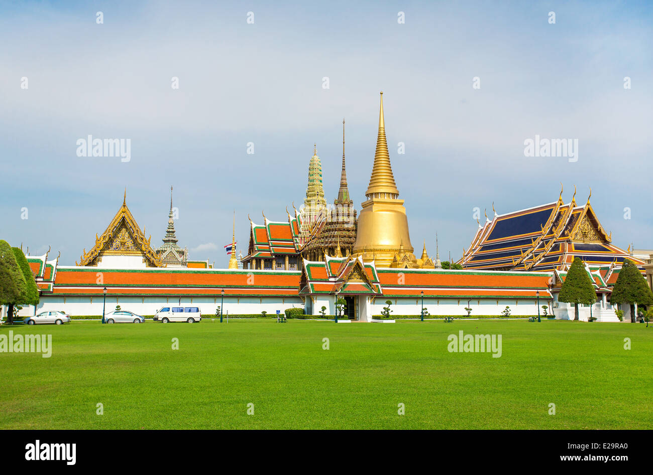 Grand Palace and Temple of Emerald Buddha complex in Bangkok, Thailand Stock Photo