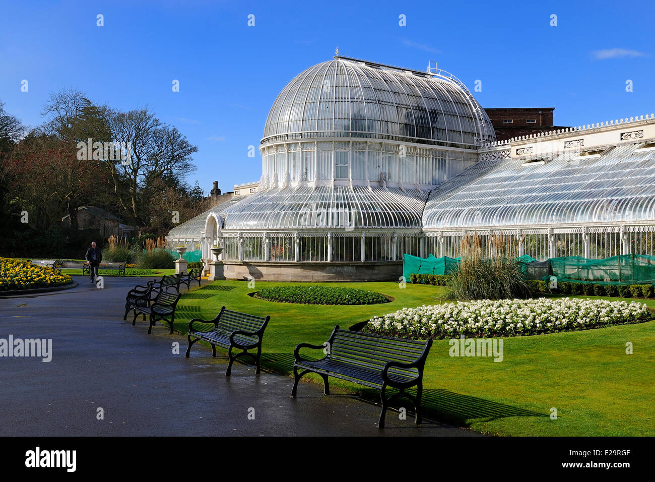 United Kingdom, Northern Ireland, Belfast, the Palm House at the Botanic Gardens Stock Photo