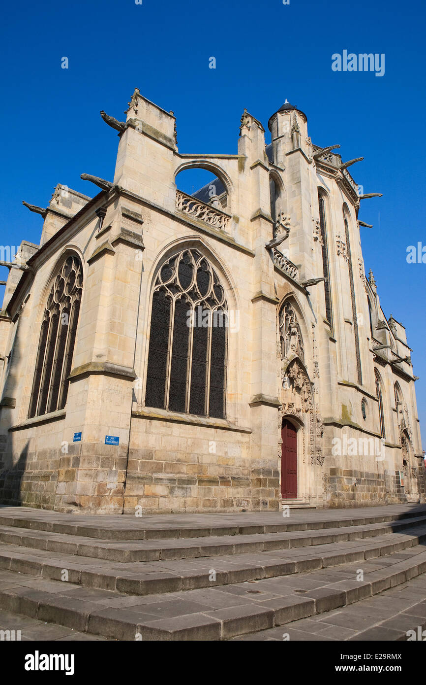 France, Seine et Marne, Melun, Saint Aspais church Stock Photo