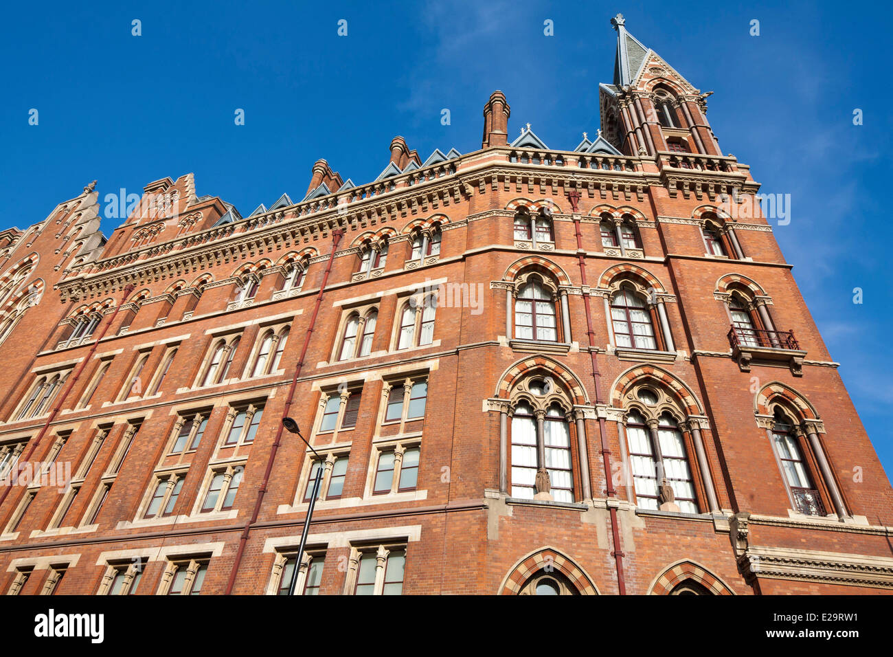 United Kingdom, London, King's Cross, St. Pancras International Station, part of the Renaissance St Pancras hotel in Victorian Stock Photo