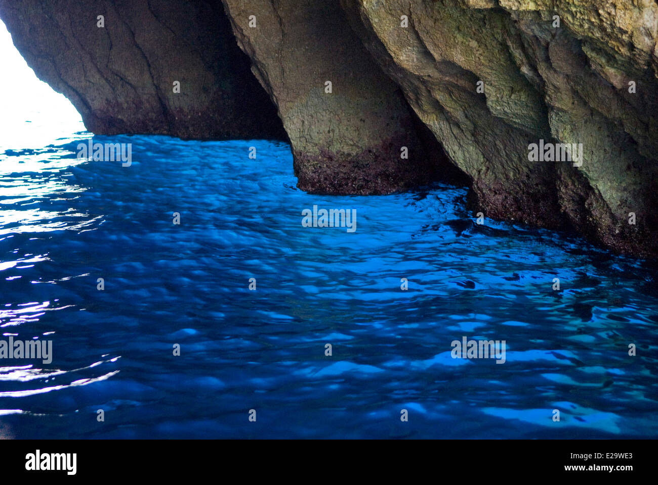 Malta, Malta Island, inside the Blue Cave Stock Photo Alamy