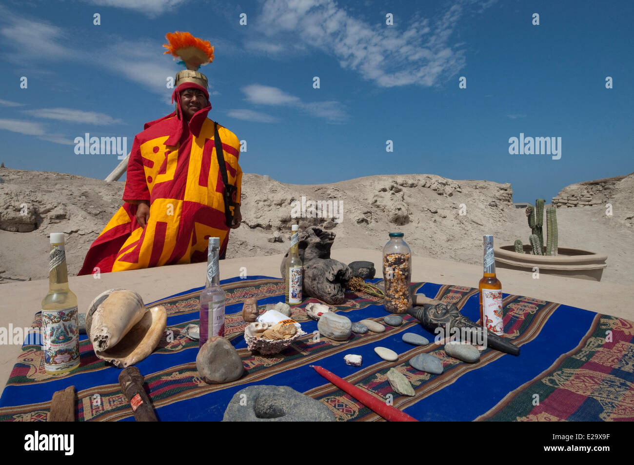 Peru Ritual Peru, La Libertad province, north coast, Trujillo, shamanic ritual of ...