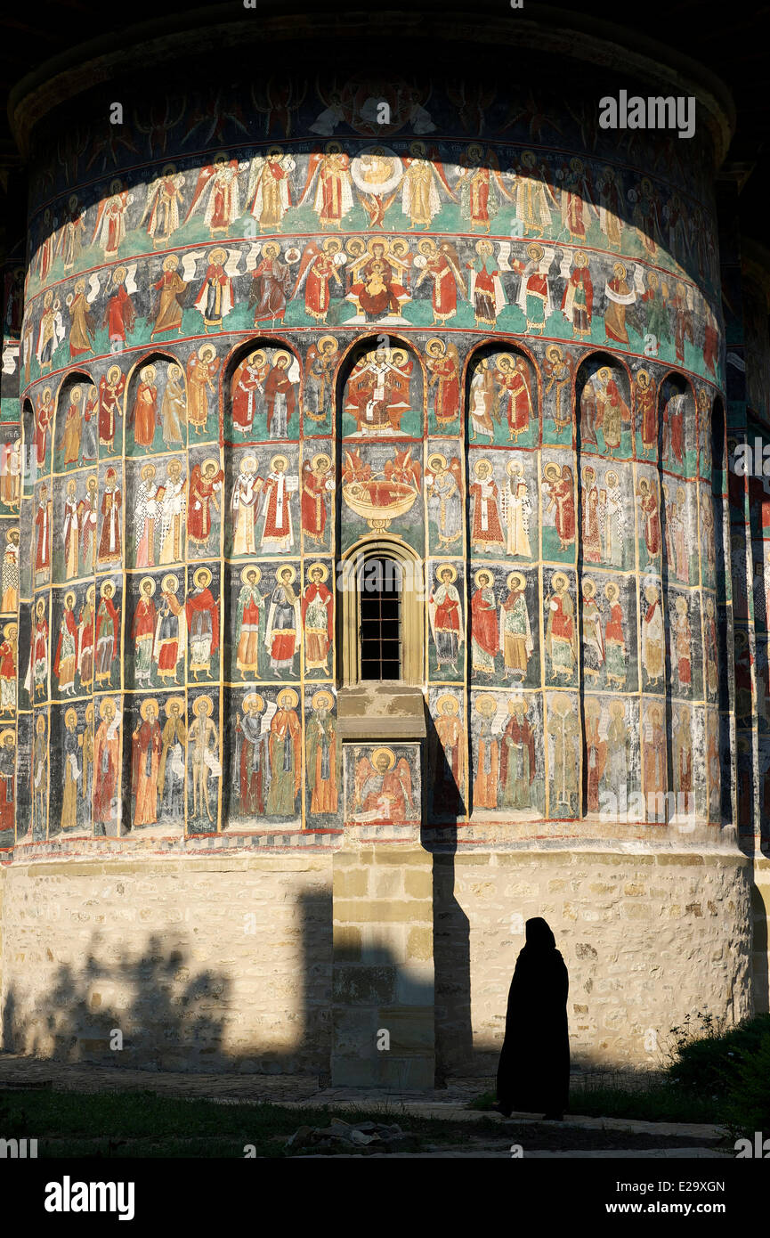 Romania, Bucovina region, Sucevita monastery, listed as World Heritage by UNESCO Stock Photo