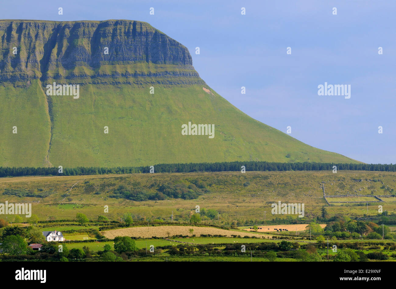 Ireland, County Sligo, Yeats country, Ben Bulben mountain Stock Photo