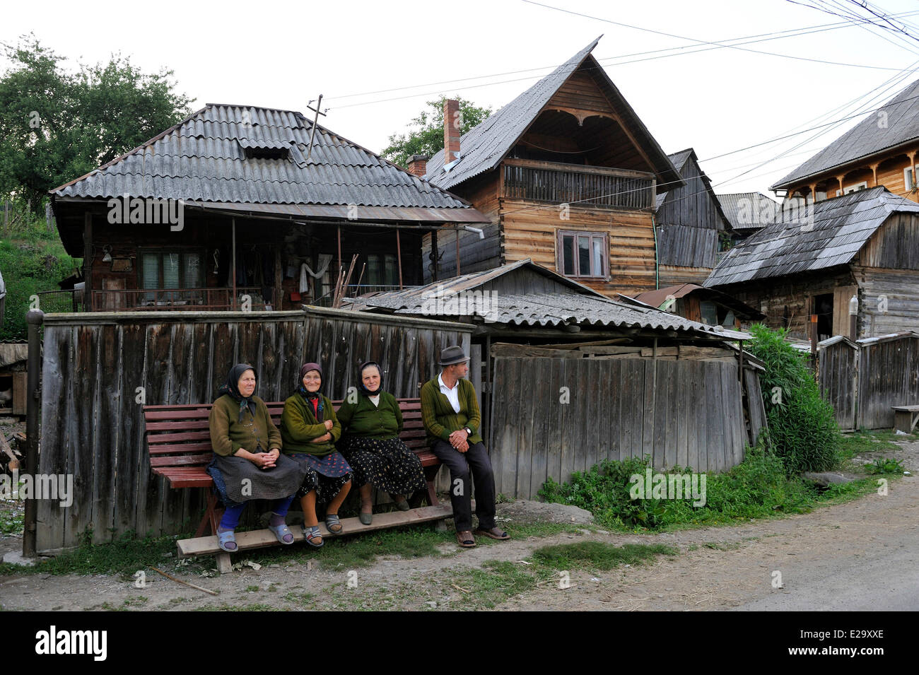 Romania, Carpathian Mountains, Maramures region, Iza valley, village of Botiza Stock Photo