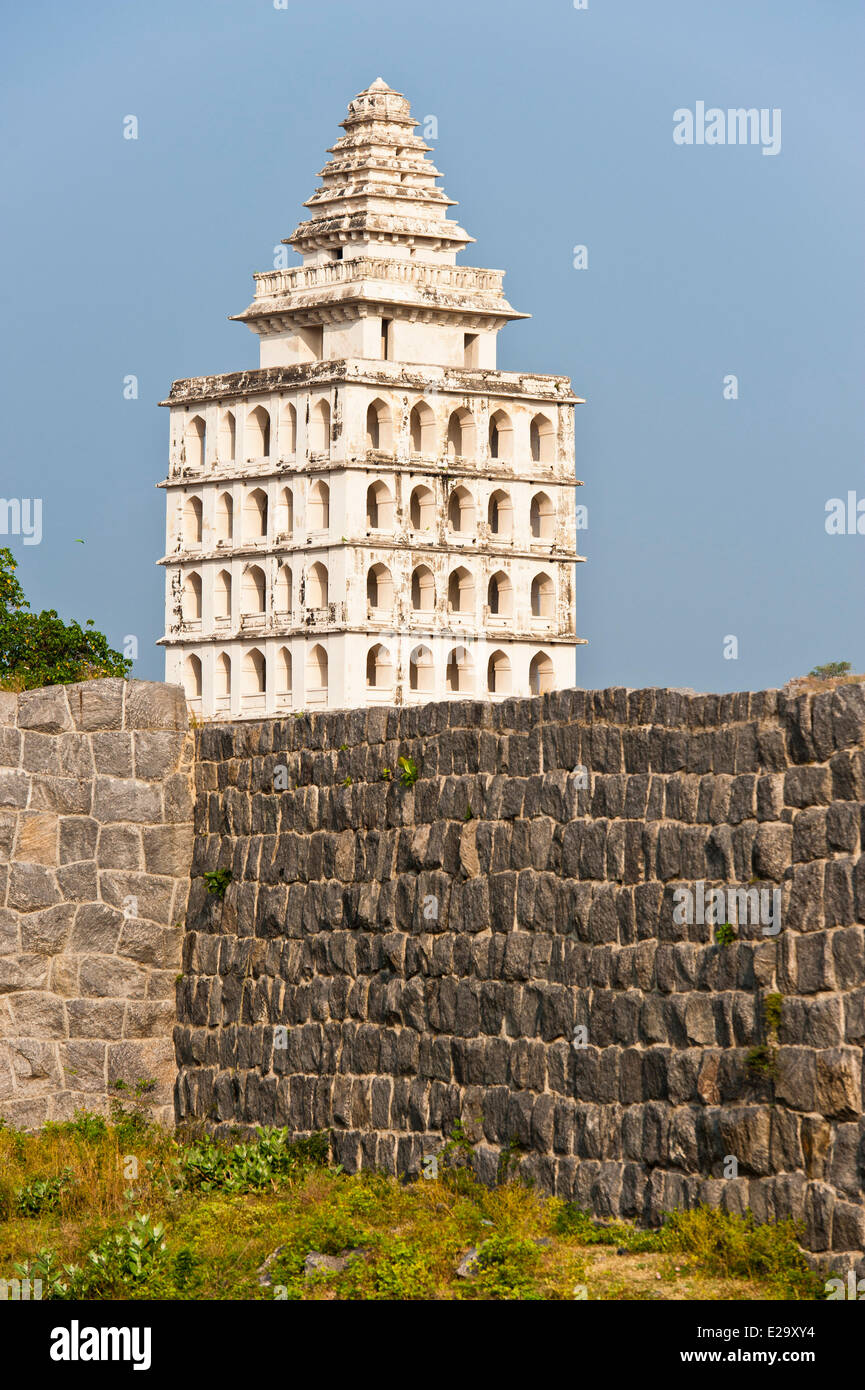 India, Tamil Nadu State, Gingee, the remains of the forts built in the ...