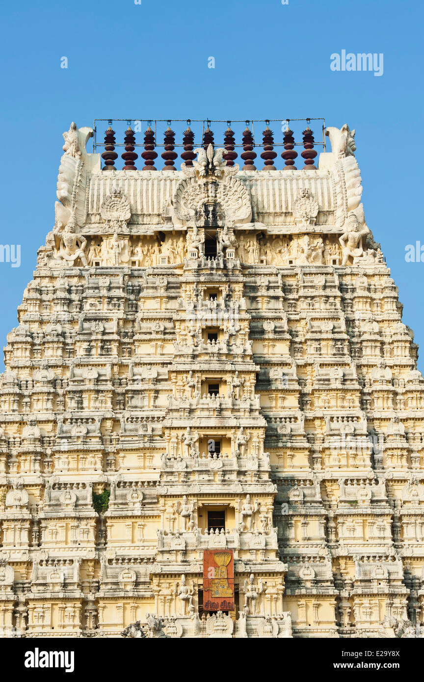 India, Tamil Nadu State, Kanchipuram, Ekambaranathar temple (or Ekambareswarar) dedicated to Shiva Stock Photo