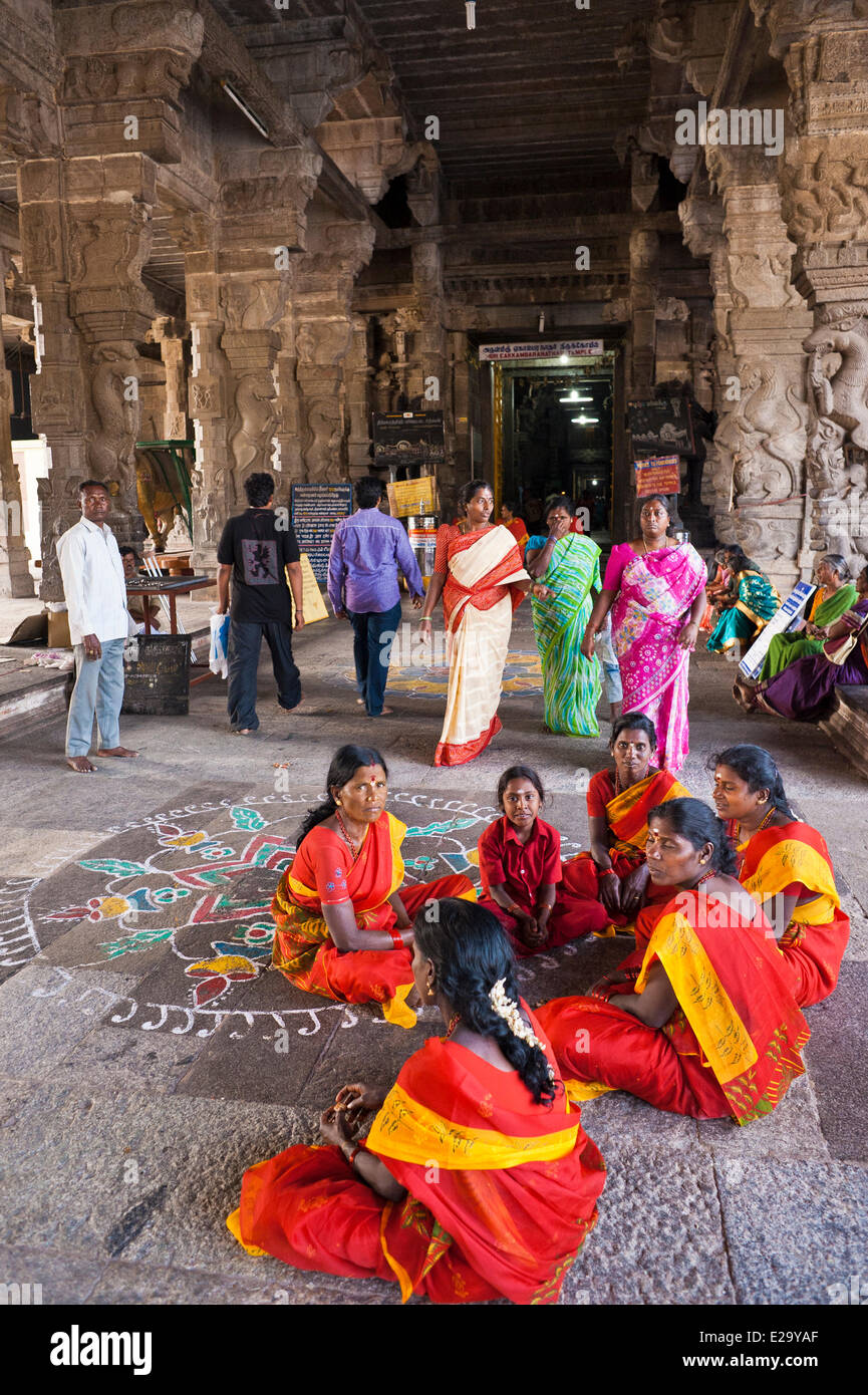 India, Tamil Nadu State, Kanchipuram, Ekambaranathar temple (or Ekambareswarar) dedicated to Shiva Stock Photo