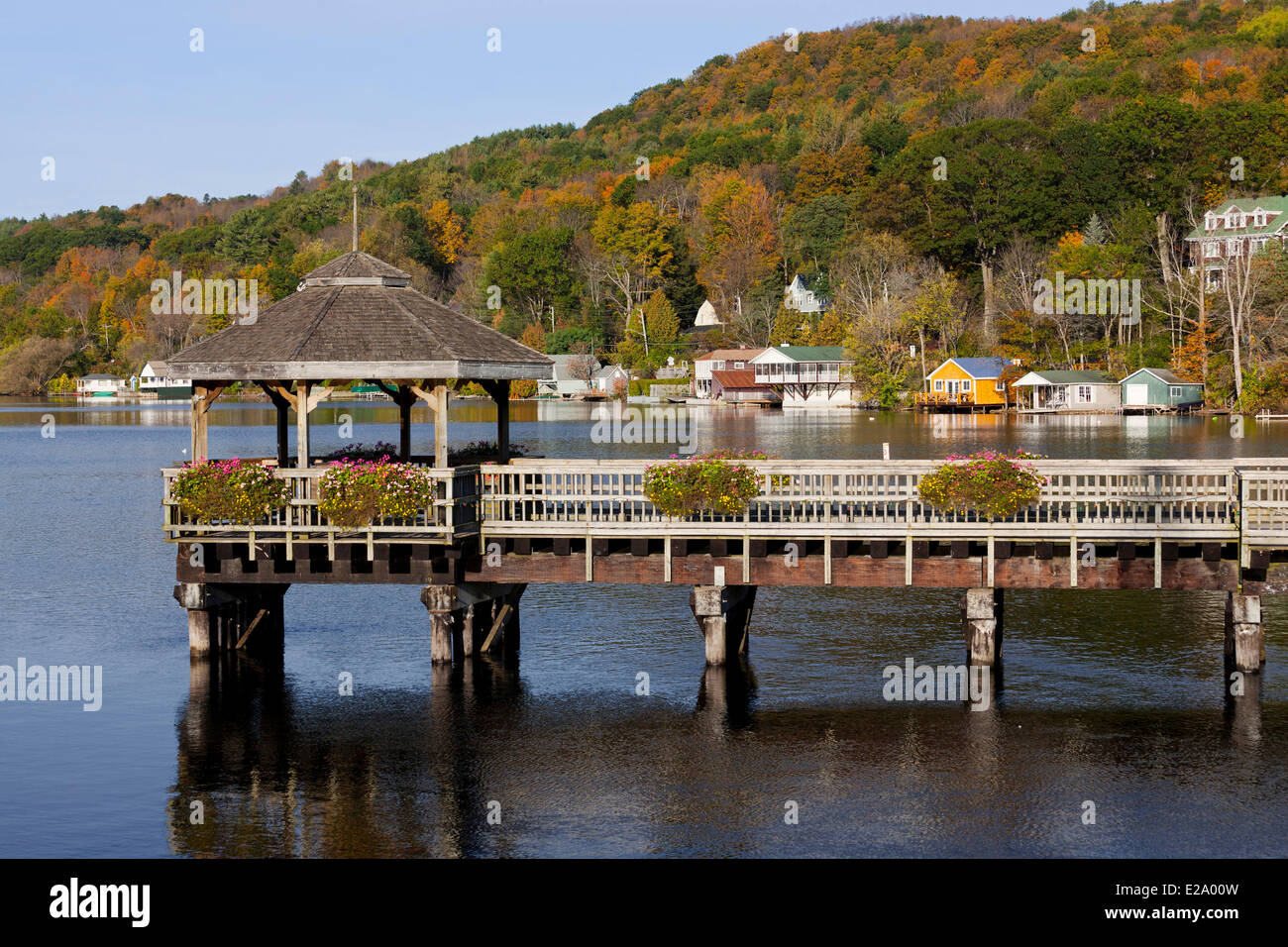 Canada, Quebec province, Eastern Townships or Estrie, North Hatley, the colors of the Indian