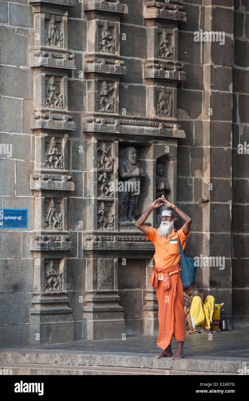 India, Tamil Nadu State, Chidambaram, the Shiva Nataraja temple (dancing Shiva), sacred place of hindouism and specially Stock Photo