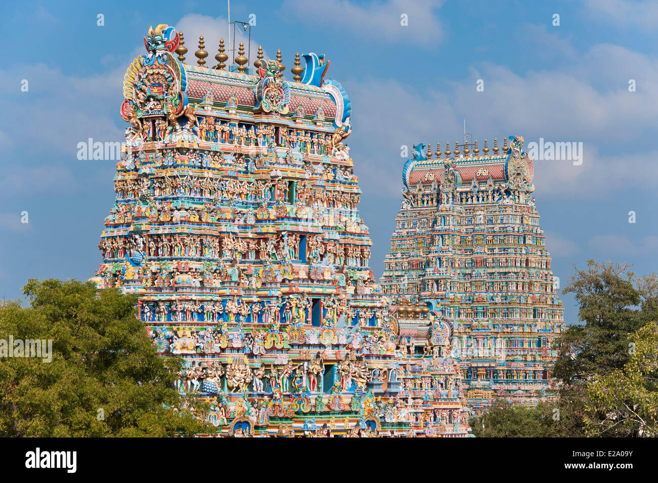 India, Tamil Nadu State, Madurai, Sri Meenakshi Temple Is A Masterpiece ...