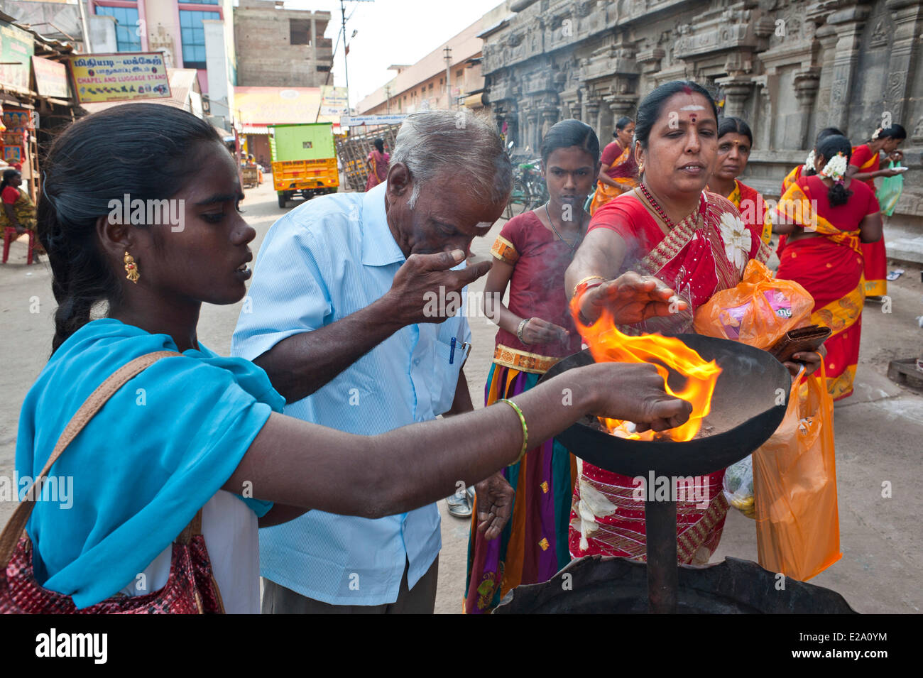 India, Tamil Nadu state, Tiruvannamalai, Arunachaleswarar temple where Shiva is worshiped in the form of fire, is an important Stock Photo