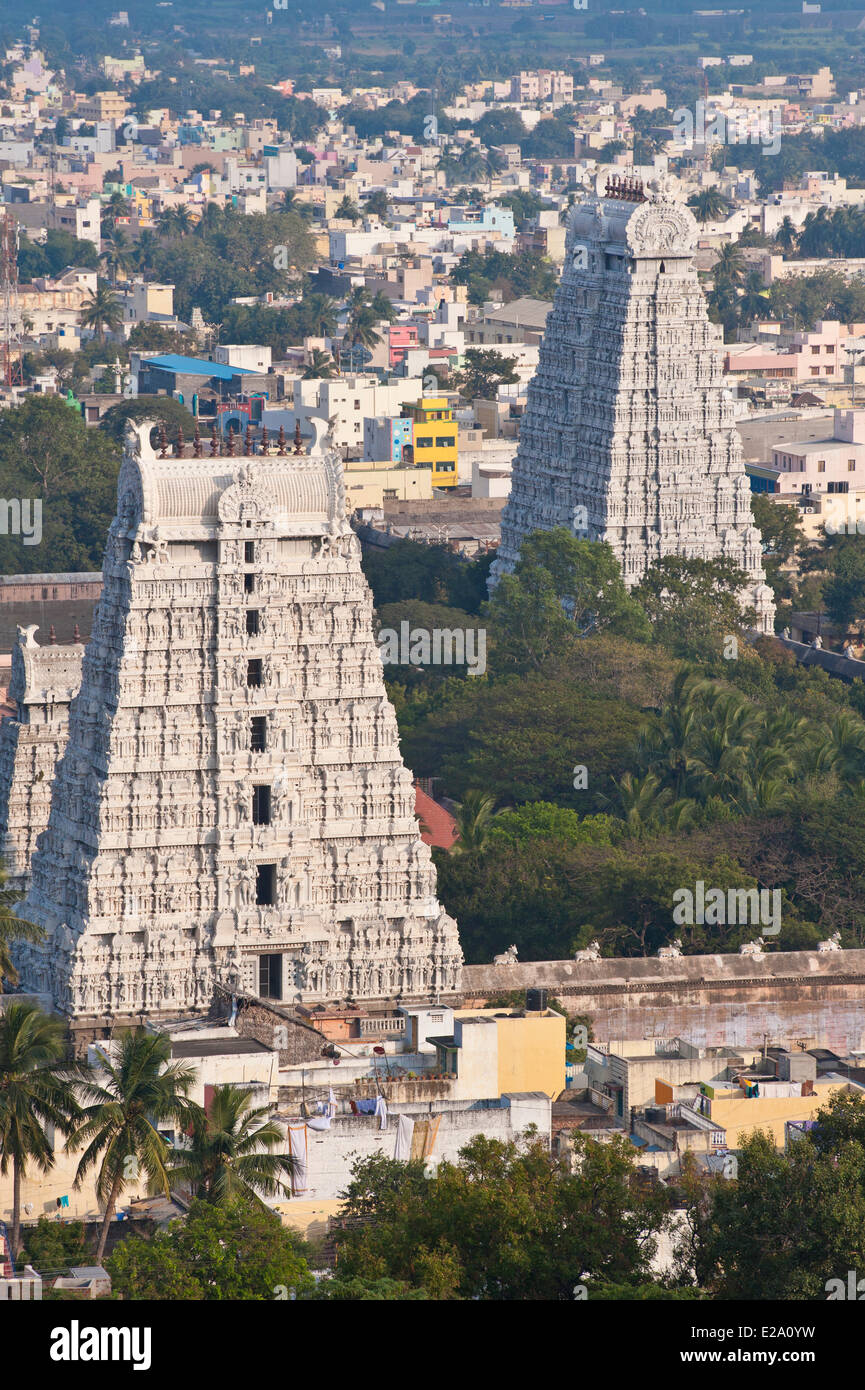 India, Tamil Nadu state, Tiruvannamalai, Arunachaleswarar temple where Shiva is worshiped in the form of fire, is an important Stock Photo