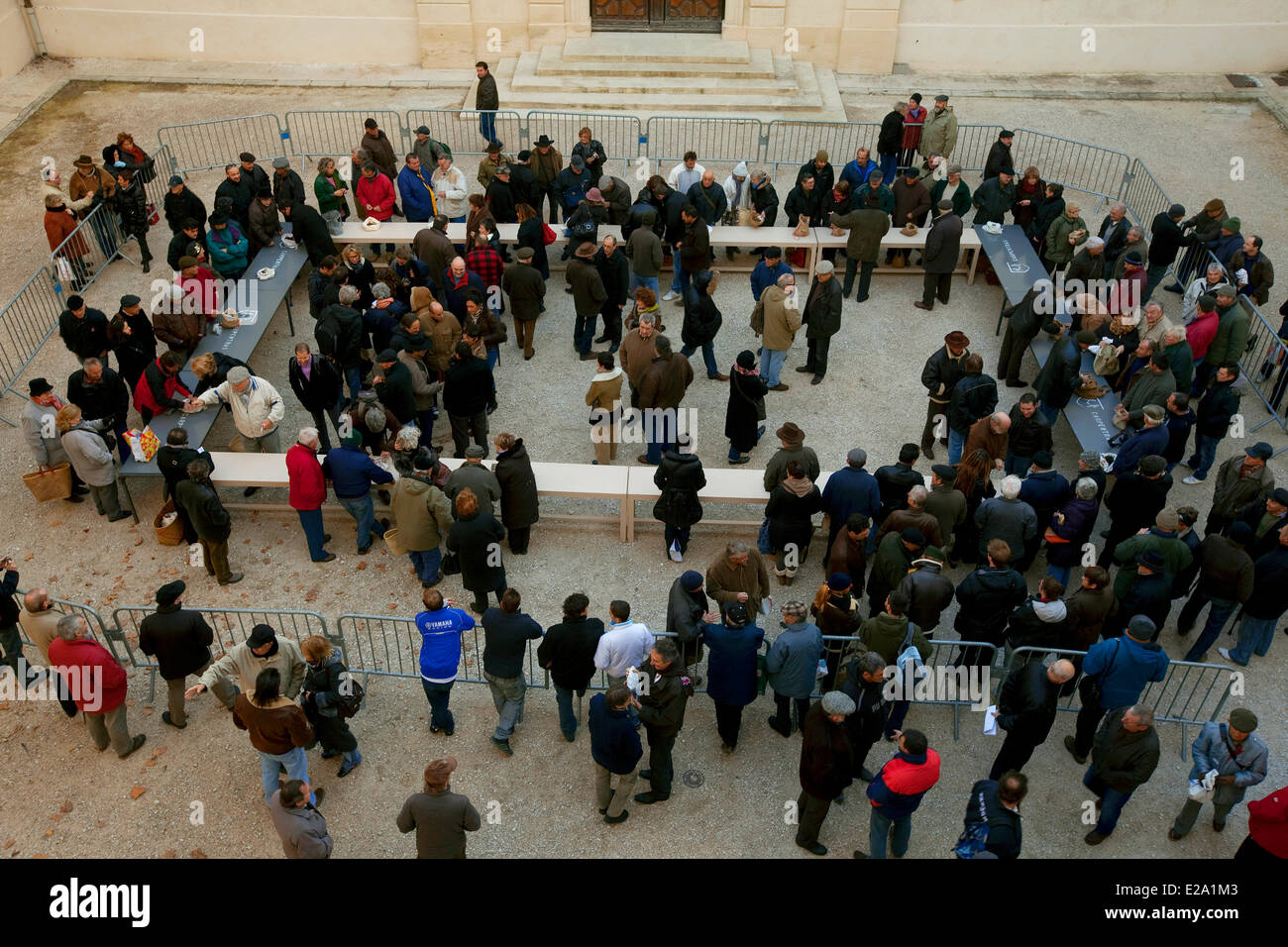 France, Vaucluse, Carpentras, the Hotel Dieu, the truffle market Stock