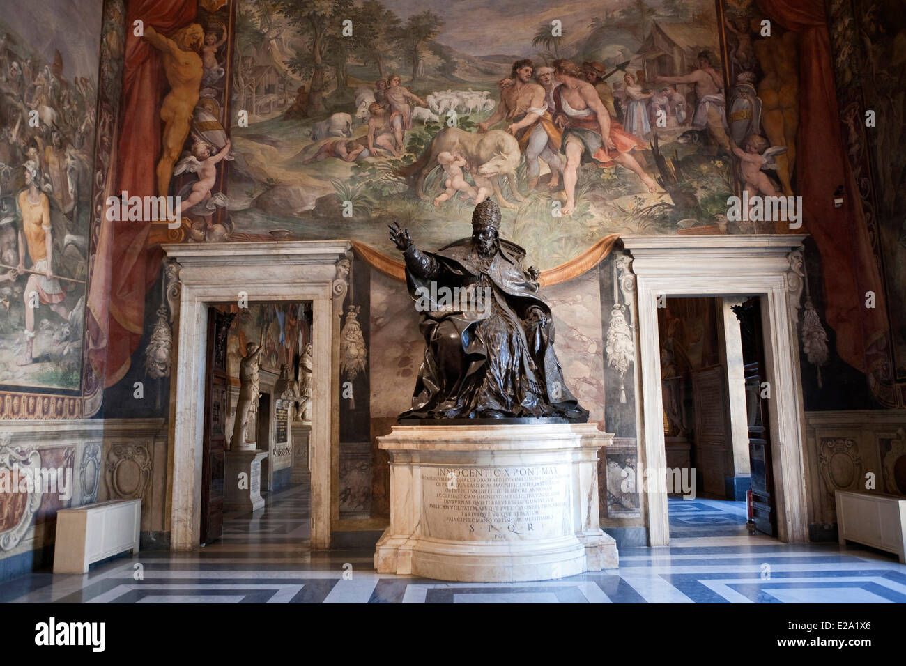 Italy, Lazio, Rome, historical center listed as World Heritage by UNESCO, the Capitoline Hill, Musei Capitolini (Capitolium Stock Photo