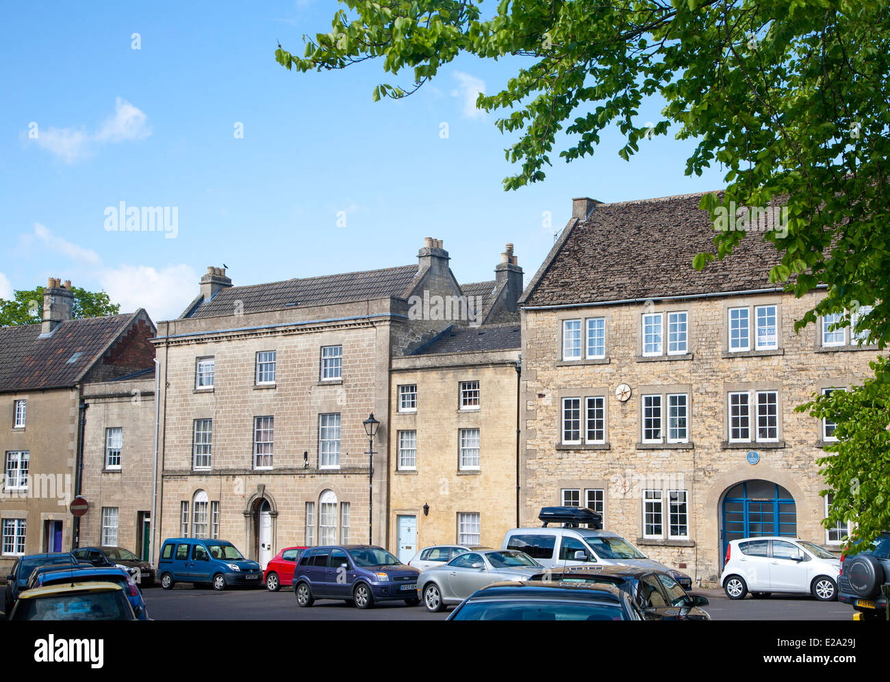 clothiers houses on the Green in Calne, Wiltshire, England