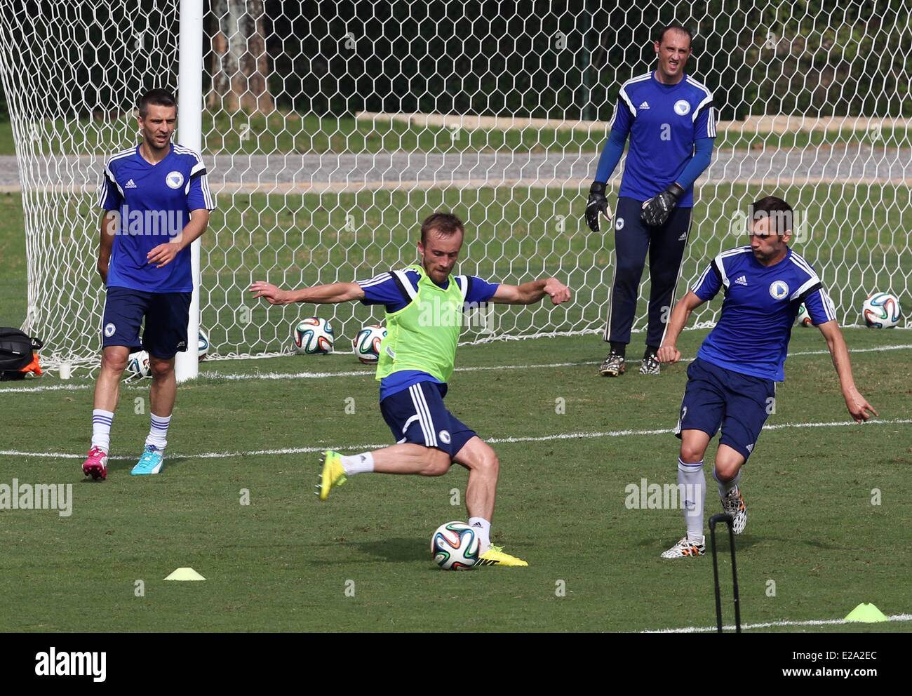 Sao Paulo, Brazil. 17th June, 2014. Player training reserves squad of Bosnia held in Guaruja, south coast of Sao Paulo, southeastern Brazil, on June 17, 2014. Holders players are off today. Credit:  dpa picture alliance/Alamy Live News Stock Photo