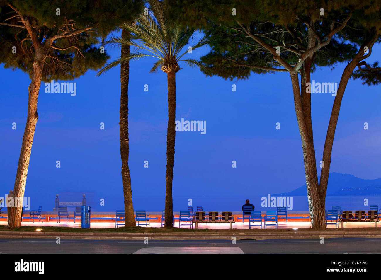 France, Alpes Maritimes, Cannes, Boulevard de La Croisette Stock Photo