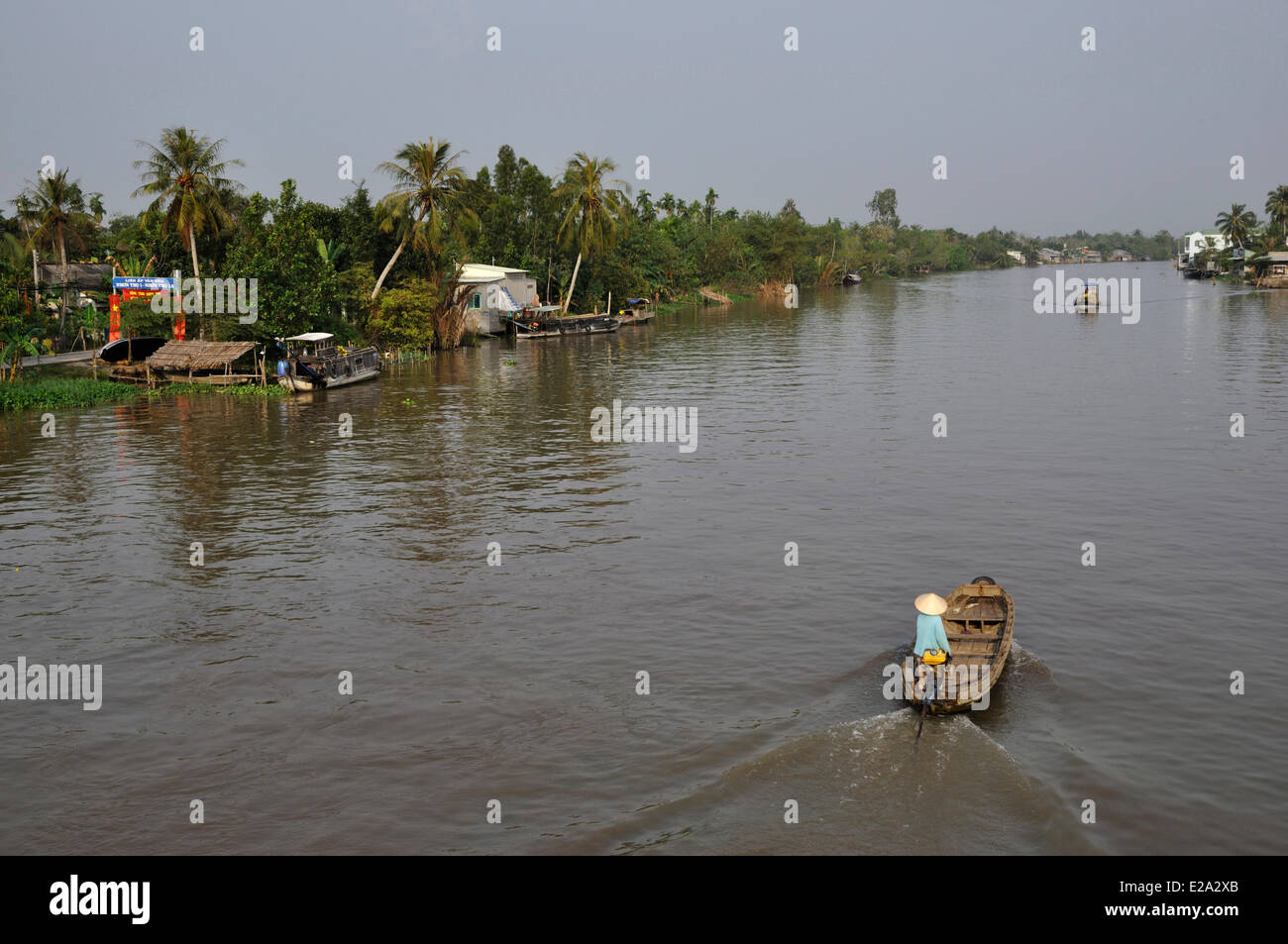 Vietnam, Can Tho province, Mekong delta, Can Tho, the chanels Stock Photo