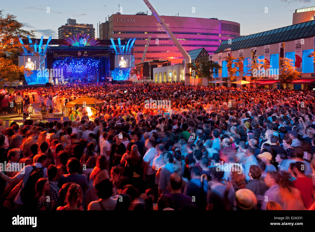 Canada, Quebec Province, Montreal, quartier des Spectacles, place des Festivals, Jazz festival concert Stock Photo