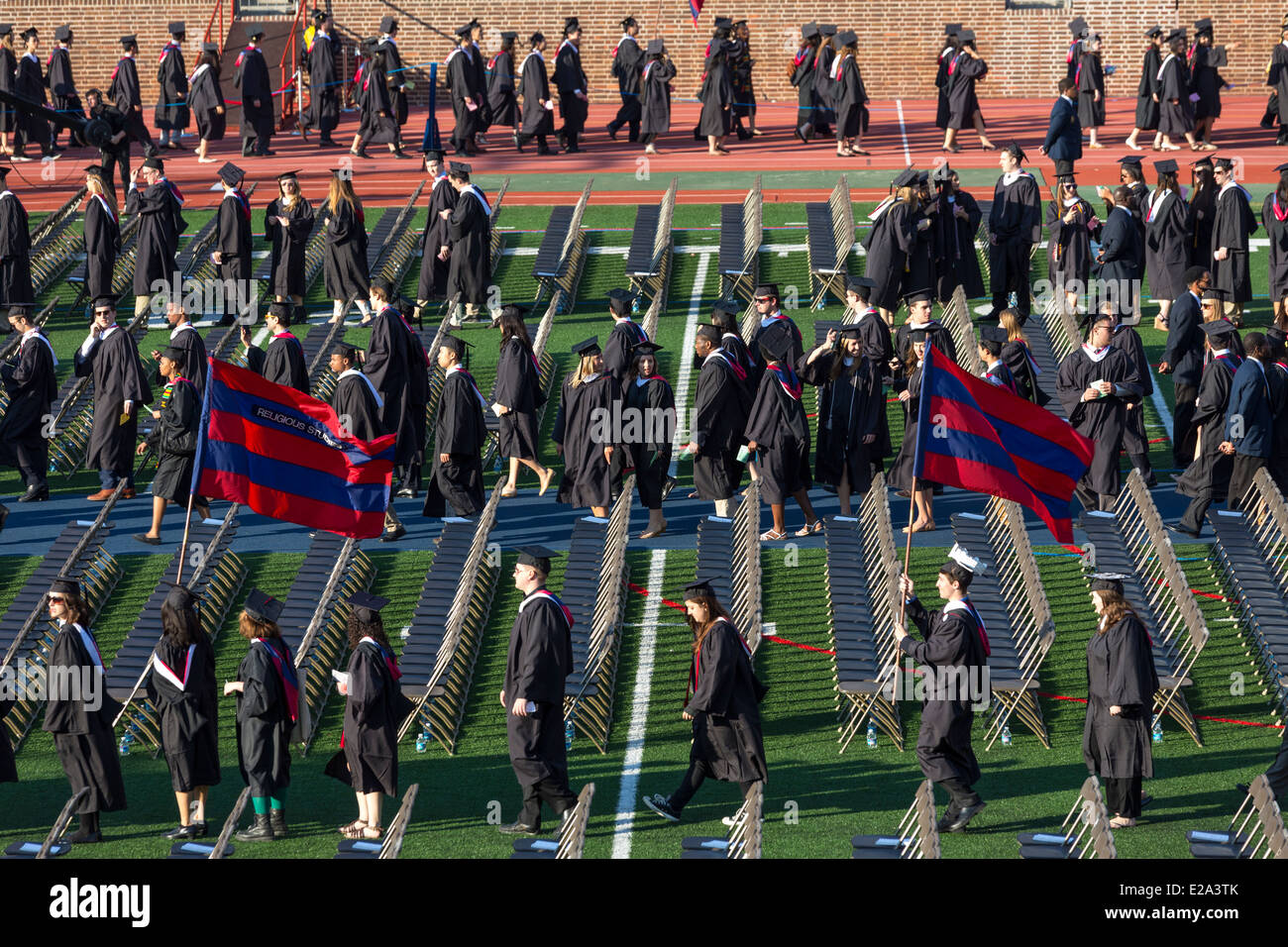 commencement ceremony for Humanities students of the University of Pennsylvania, Franklin Field stadium, Philadelphia, USA Stock Photo
