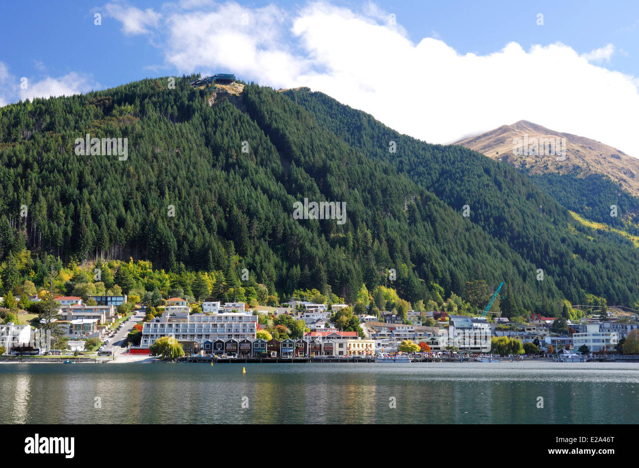 New Zealand, South Island, Region of Otago, Queenstown, buildings down ...